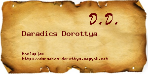 Daradics Dorottya névjegykártya